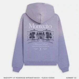 RARE! MADHAPPY ROSEWOOD MIRAMAR BEACH MONTECITO HOODIE MEDIUM